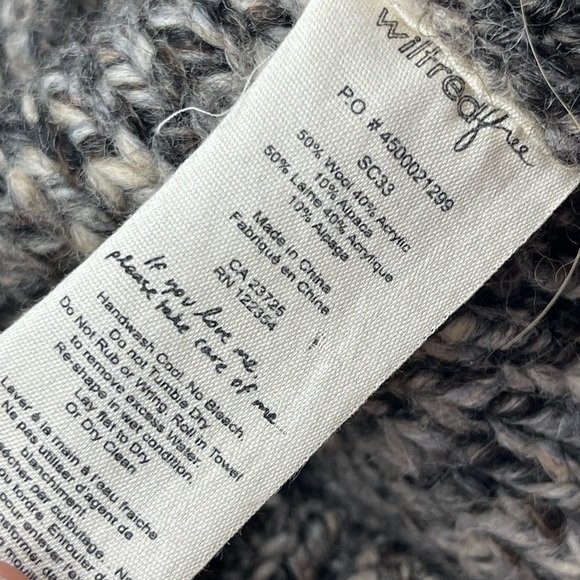 Aritzia Wilfred Free Erable Chunky Knit Sweater Cardigan Shawl Collar Size Xs - Picture 4 of 4